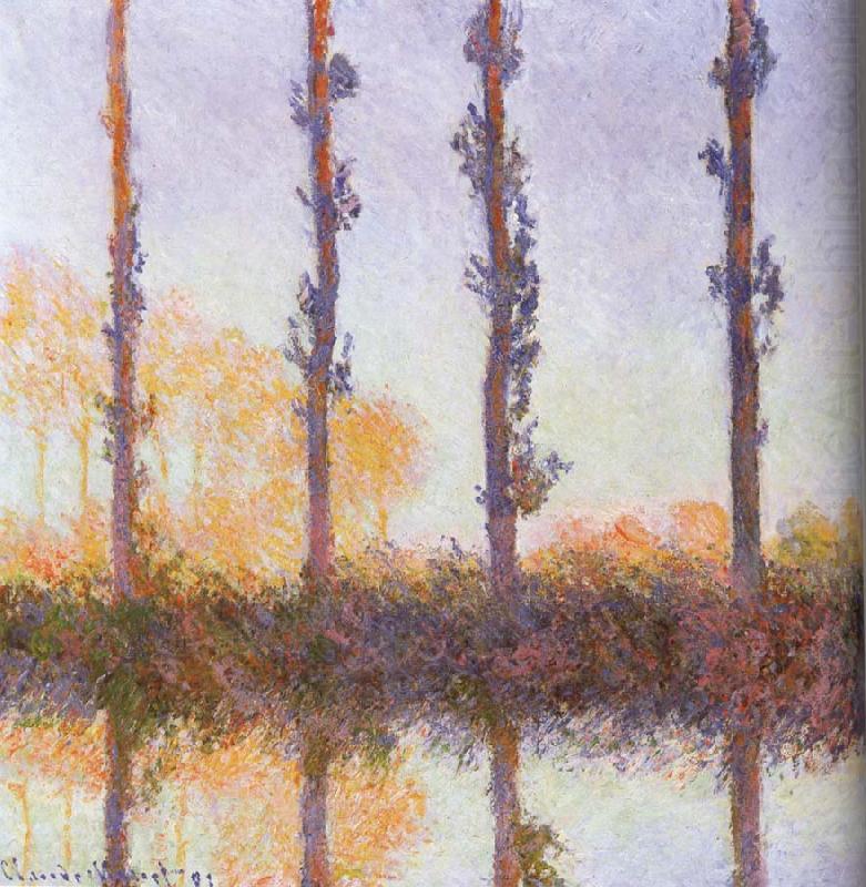 Four pieces of poplar, Claude Monet